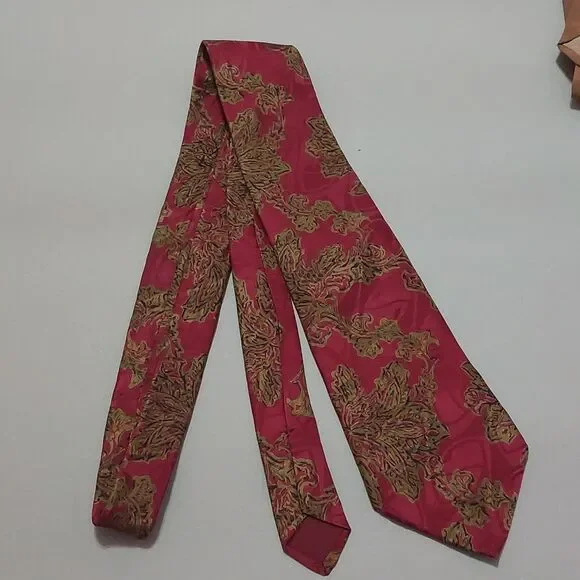 Vintage Valentino Giovanni Paisley Floral 100% Silk Men's Neck Tie Made in USA - Picture 2 of 6